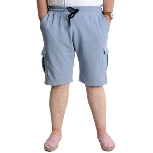 B�y�k Beden Erkek �ort Kargo Cep WAFFLE 23500 Mavi