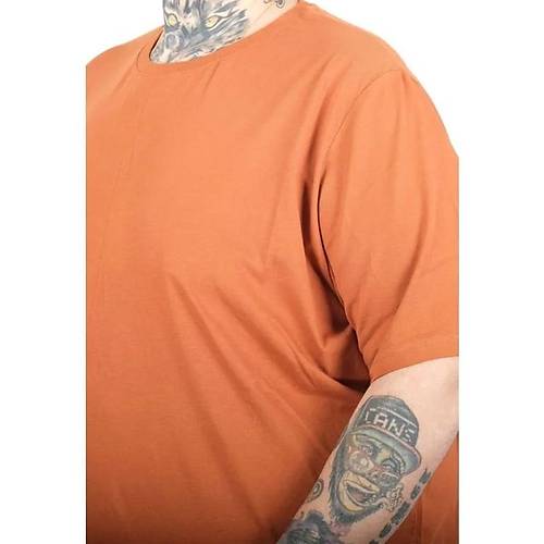 B�y�k Beden Erkek Basic Bisiklet Yaka T-Shirt 20031 TARCIN