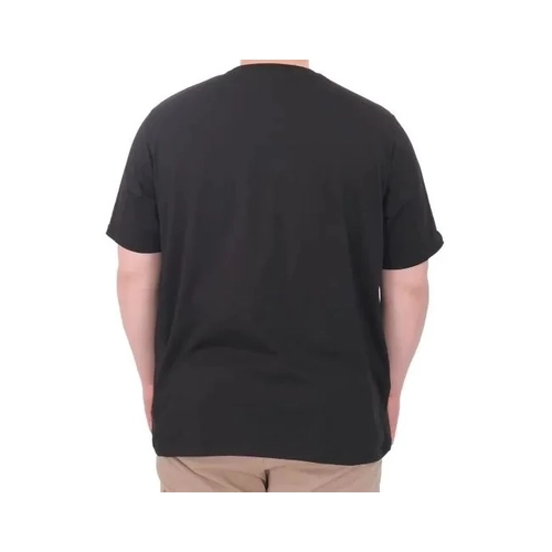 B�y�k Beden Erkek Bask�l� T-Shirt Palm Dream U25026 Siyah