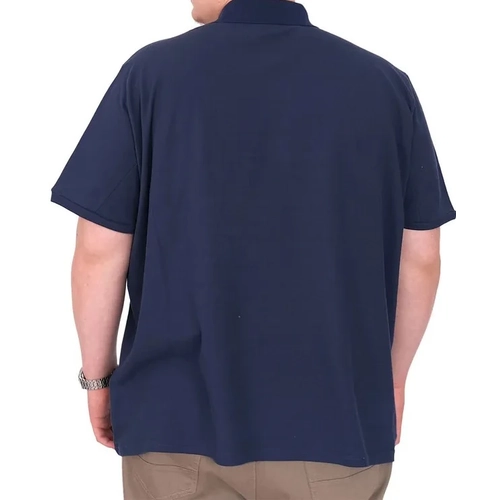 B�y�k Beden Erkek T-Shirt Polo Yaka YOURSELF 25310 �ndigo