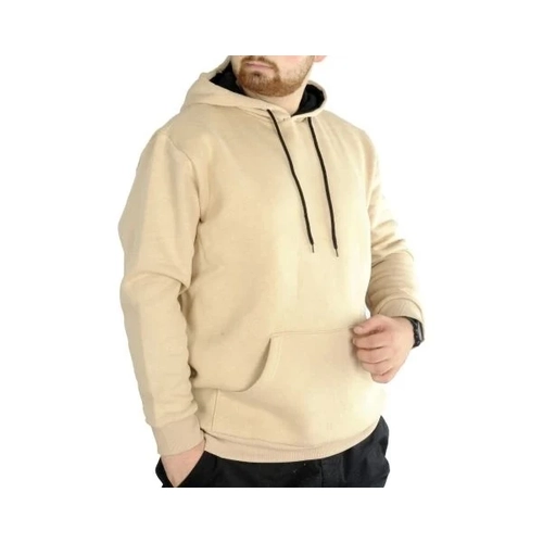 Erkek Sweatshirt Kap�onlu Pocket Basic  20562 Bej