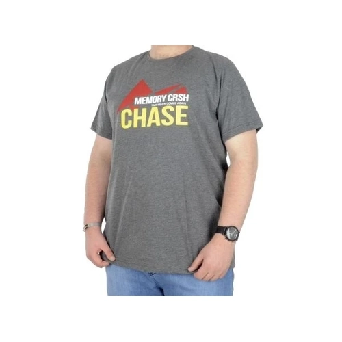 B�y�k Beden T-Shirt Bis Yaka Chase 22193 Antramelanj