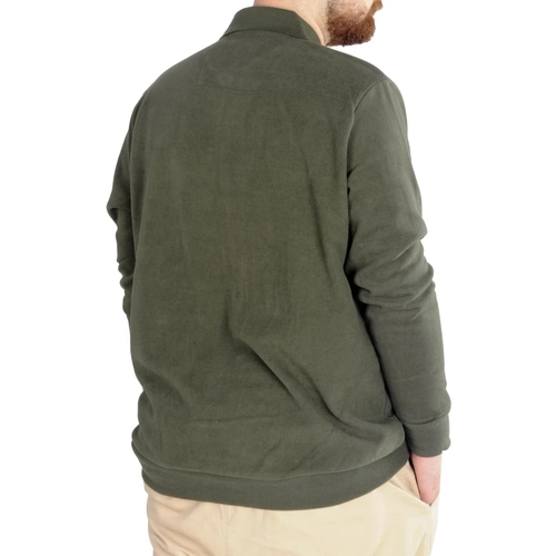 B�y�k Beden Erkek Sweat Polo Cepli Selanik Basic 20441 Haki