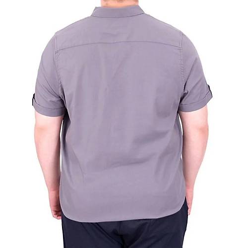 B�y�k Beden G�mlek K�sa Kol �ift Kapakl� 20361 Antrasit