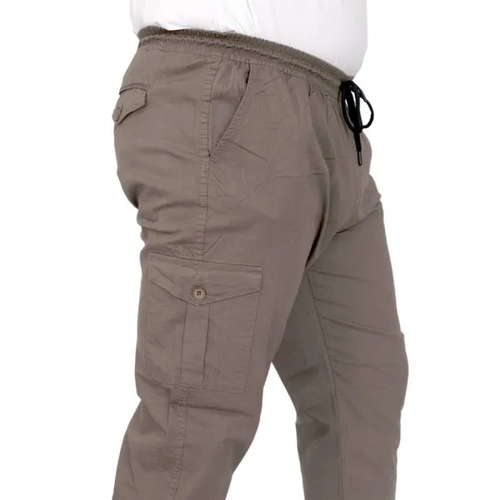 B�y�k Beden Pantolon Keten Kargo Jogger Milano 21912 Haki