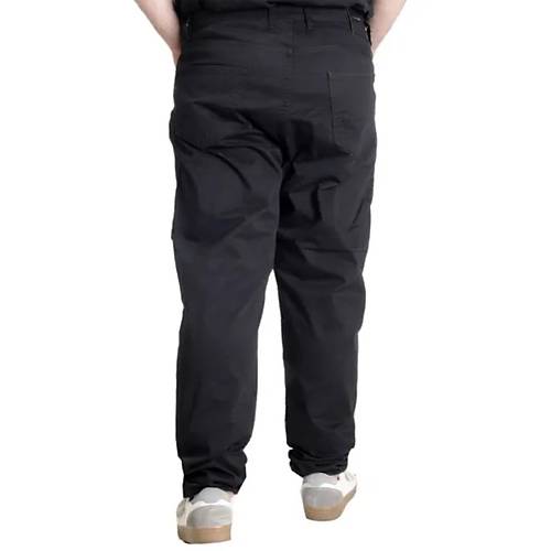 B�y�k Beden Erkek Pantolon Keten Milano Klasik 20902 Siyah