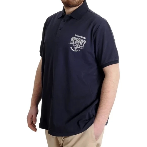 B�y�k Beden Erkek T-shirt Polo INDUSTRY 23316 Lacivert