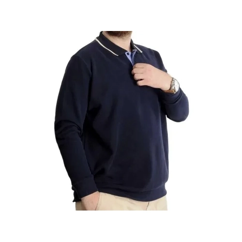 B�y�k Beden Erkek Sweat Polo Selanik Horse 23440 Lacivert