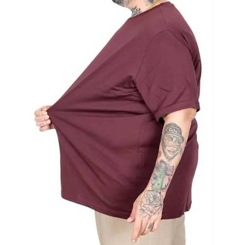 B�y�k Beden Erkek Tshirt Bisiklet Yaka Basic 20031 M�rd�m