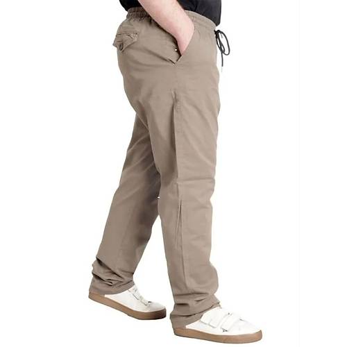 B�y�k Beden Pantolon Keten Jogger Milano 21913 Bej