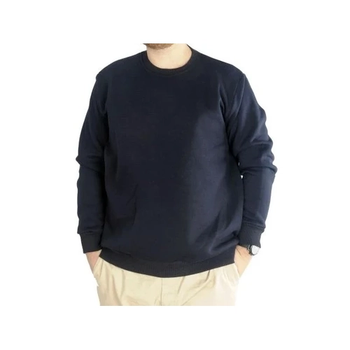 Erkek Sweatshirt Bisiklet Yaka Basic 20131 Lacivert