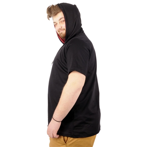 Mode Xl B�y�k Beden Oversize Tshirt B. Yaka Kap�on Basic 21115 Antrasit