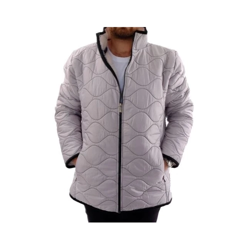 B�y�k Beden Erkek Dik Yaka Kapitone Mont U24609 Gri