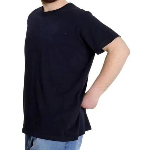 B�y�k Beden Likral� T-shirt Bisiklet Yaka 20149 Lacivert