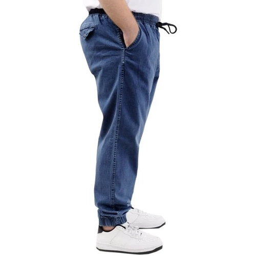 B�y�k Beden Erkek Pantolon Kot Jogger Lastikli Pa�a TORONTO 23916 Mavi