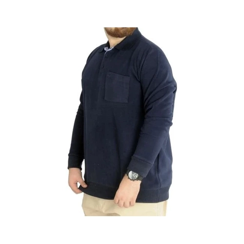 Erkek Sweat Polo Cepli Selanik Basic 20441 Lacivert