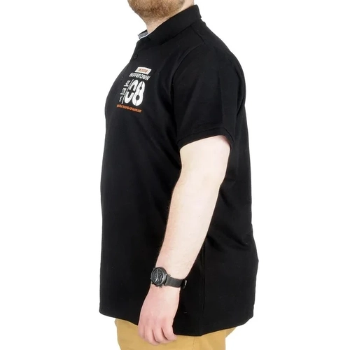 B�y�k Beden T-Shirt Polo Skipper Crew 22341 Siyah
