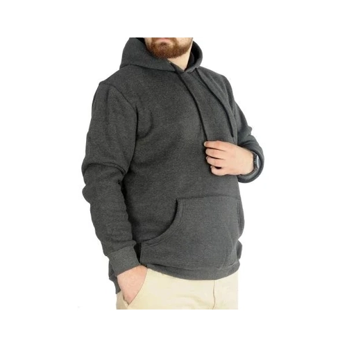 Erkek Sweat Kap�on Kangoroo Pocket Basic 20562 Antramelanj