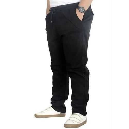 B�y�k Beden Pantolon Keten Jogger Milano 21913 Siyah
