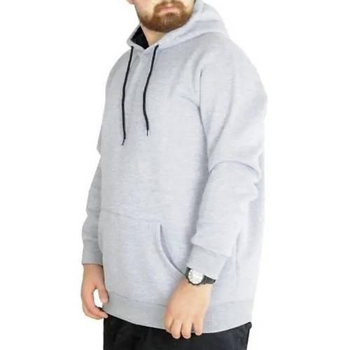 Erkek Sweatshirt Kap�onlu Pocket Basic  20562 Grimelanj