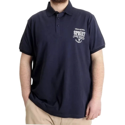B�y�k Beden Erkek T-shirt Polo INDUSTRY 23316 Lacivert