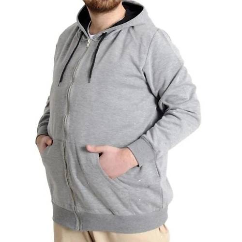 Erkek H�rka Kapson Fermuarl� Steel Interlock 21600 Gri Melanj