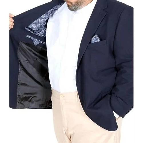 B�y�k Beden Erkek Mendi Blazer Ceket 26020 LAC�VERT