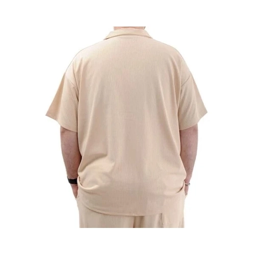 B�y�k Beden Erkek G�mlek Apas Yaka JAKAR U24380 Bej