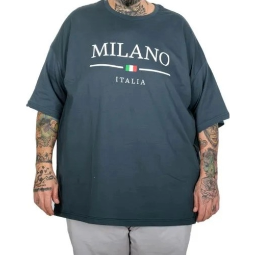 B�y�k Beden Unisex Bisiklet Yaka Tshirt Milano 26201 PETROL YE��L�