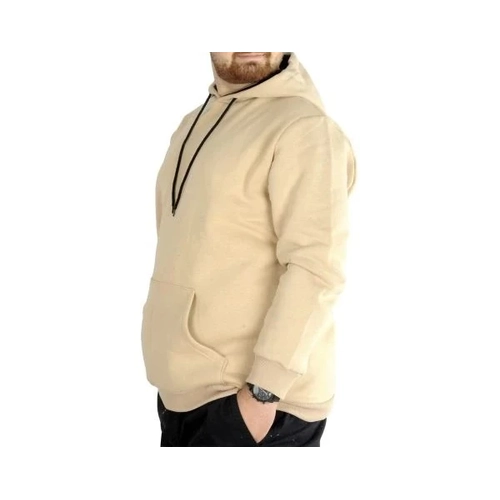 Erkek Sweatshirt Kap�onlu Pocket Basic  20562 Bej