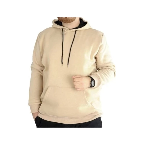 Erkek Sweatshirt Kap�onlu Pocket Basic  20562 Bej