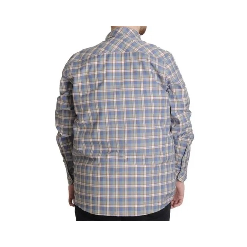 B�y�k Beden Erkek G�mlek Ekose Uzun Kollu 23300 Mor