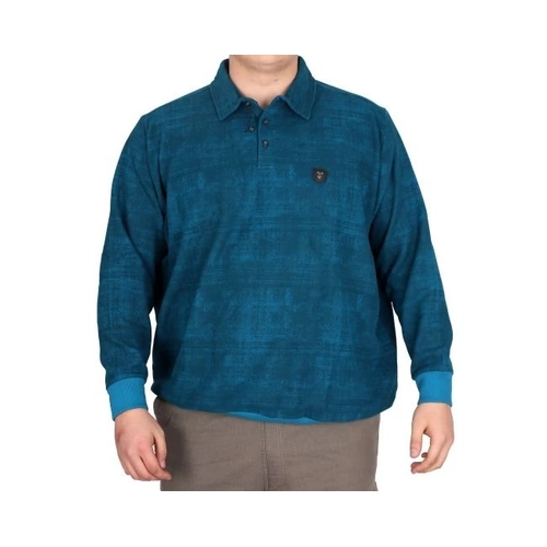 B�y�k Beden Erkek Sweat Desenli 24440 Turkuaz