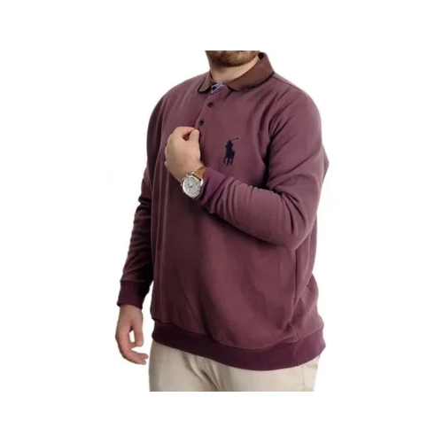 B�y�k Beden Erkek Sweat Polo Selanik Horse 23442 G�l Kurusu
