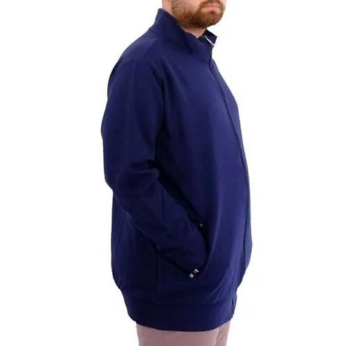 Buyuk Beden Erkek H�rka Fermuarl� Stell Dik Yaka 20571 �ndigo