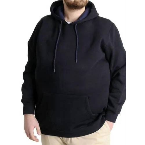 Erkek Sweatshirt Kap�on Pocket Basic  20562 Lacivert