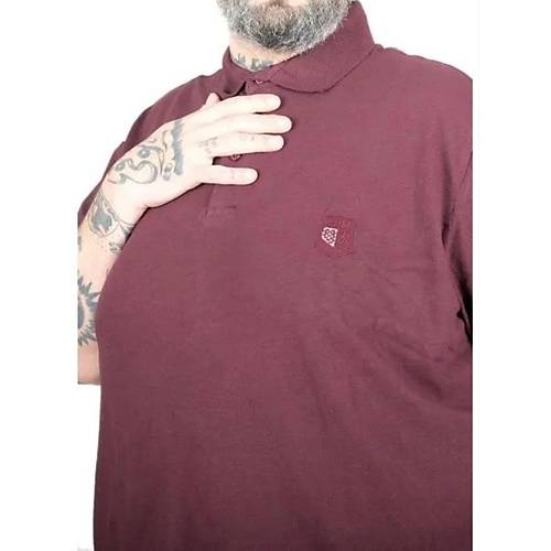 Battal Beden Erkek Tshirt Polo Yaka Nak��l� Klasik Pike 20553 M�rd�m