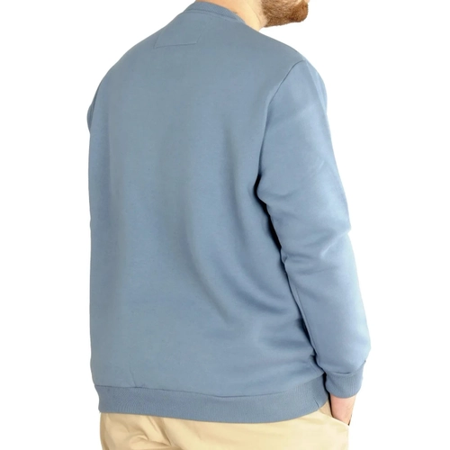 Erkek Sweatshirt Bisiklet Yaka Basic 20131 Mavi