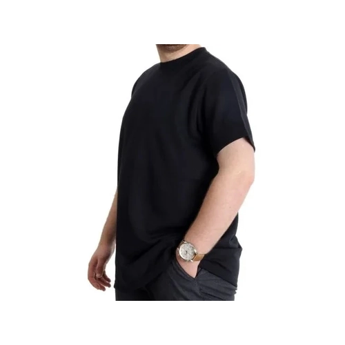 B�y�k Beden Erkek T-shirt Bisiklet Yaka INTERLOK 23162 Lacivert