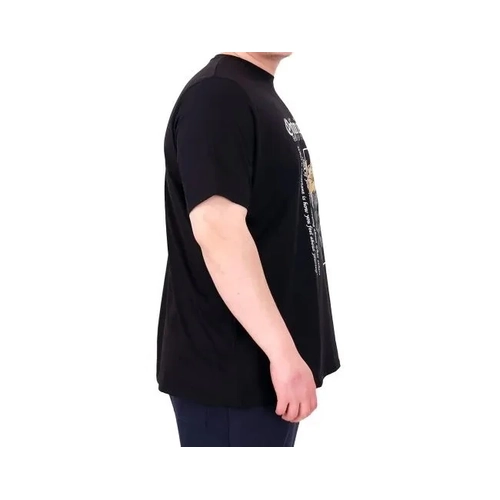 B�y�k Beden Erkek T-Shirt Bisiklet Yaka OPTIMISTIC 25028 Siyah