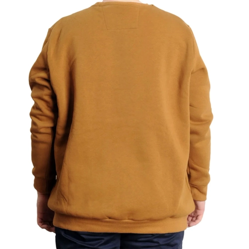 Erkek Sweatshirt Bisiklet Yaka Basic 20131 Camel