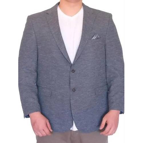 B�y�k Beden Erkek Klasik Blazer Ceket BRITANYA 23028 GRI