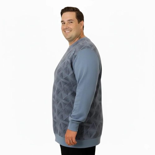 Erkek Bisiklet Sweatshirt Selanik 25819 Mavi