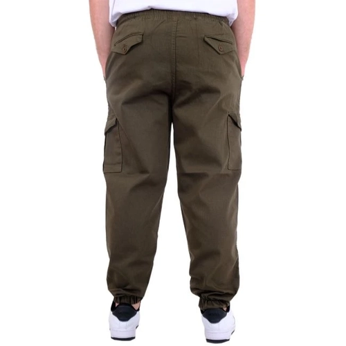 B�y�k Beden Erkek Gabardin Kargo Jogger Pantolon Do�a 21927 Haki