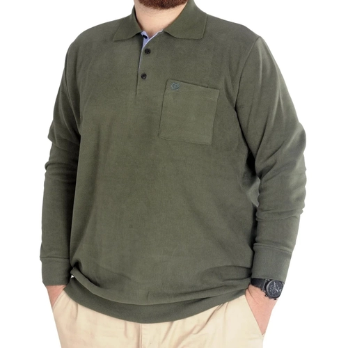 B�y�k Beden Erkek Sweat Polo Cepli Selanik Basic 20441 Haki