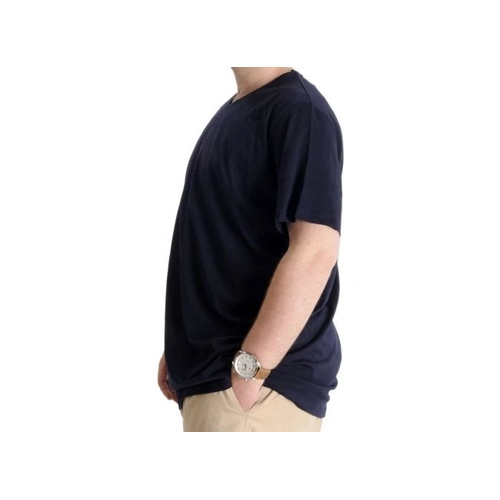 B�y�k Beden Erkek Tshirt V Yaka 20032 Lacivert