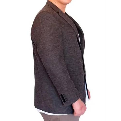 B�y�k Beden Erkek Klasik Blazer Ceket BRITANYA 23028 FUME