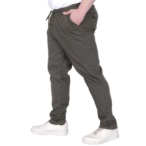 B�y�k Beden Erkek Pantolon Gabardin D�z Pa�a Jogger Everest 21929 Haki