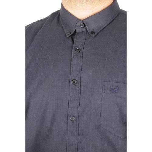 B�y�k Beden Keten Likral� G�mlek Cepli 20389 Lacivert