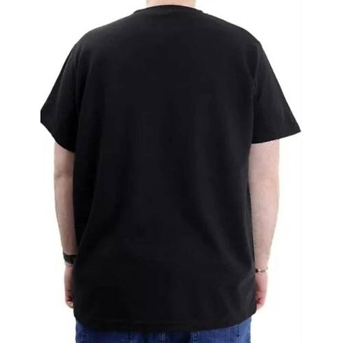 B�y�k Beden Erkek T-shirt Bisiklet Yaka WAFFLE 20033 Siyah